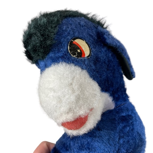 Vintage Union Made Plush Donkey Rare Paper Eyes Commonwealth Pennsylvania 1970s - Picture 12 of 16